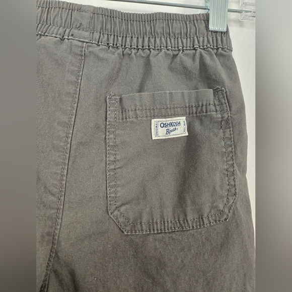 OshKosh B'gosh Stretch Canvas Pull-On Joggers - Boy Size 10/10A Dark Gray - Picture 3 of 5